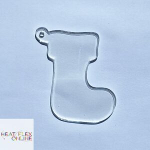 Christmas Sock Keyring 3mm Clear 61x100mm